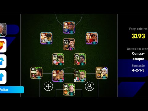 JOGANDO NA FORMAÇÃO 4.2.1.3 COM DOIS CHUTE BUGADO DE SA  NO EFOOTBALL MOBILE 2025🔥🥵