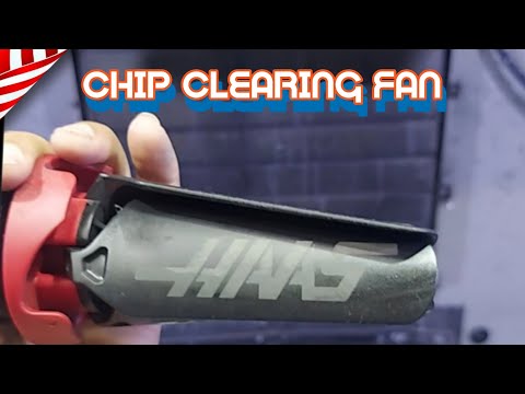 HAAS CHIP CLEARING FAN In use on vf4