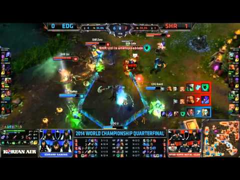 SHR Teamfight - SHR vs EDG Game 2 (S4 Worlds)