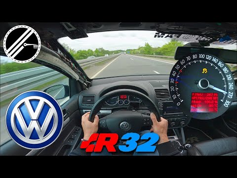 VW Golf 5 R32 | 250 PS | Top Speed Drive German Autobahn No Speed Limit POV