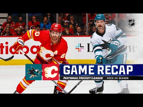 Sharks @ Flames 4/18 | NHL Highlights 2024