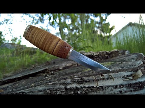 Traditional Finnish Birch Barch Knife making technique | DIY Knife making | Making a knife