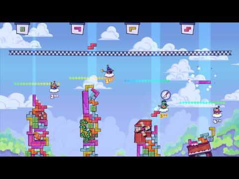 Tricky Towers 4 Player Gameplay Race