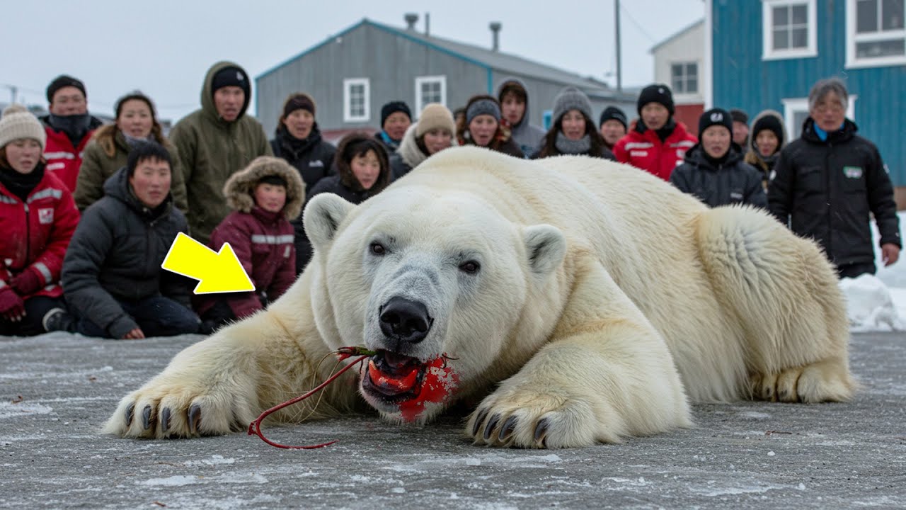 The Polar Bear Stumbled into Town Seeking Help - The Villagers Were Stunned...