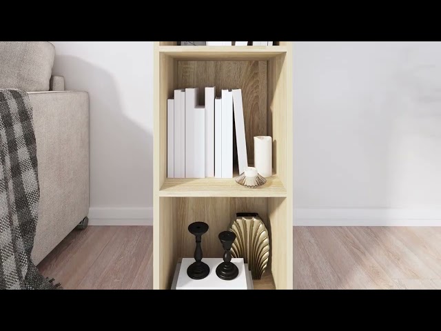 Video teaser per 800138 vidaXL Book CabinetTV Cabinet Sonoma Oak 36x30x114 cm Engineered Wood