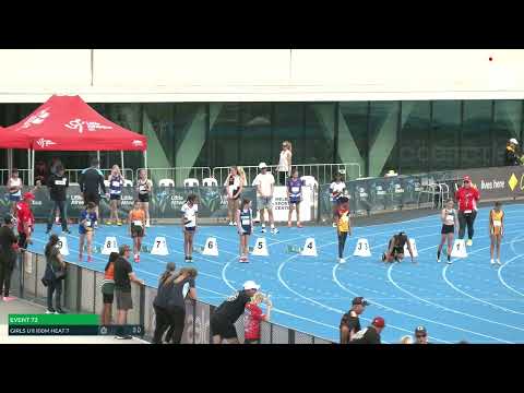 Girls U11 100m Heat 7: 2022-23 State Combined Events Championships - Sunday