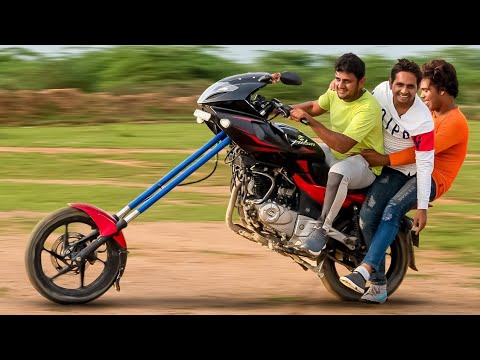 Longest Front Tyre In Bike...Crazy Modification😂