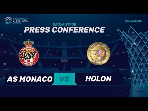 AS Monaco v UNET Holon - Press Conference - Basketball Champions League 2017-18