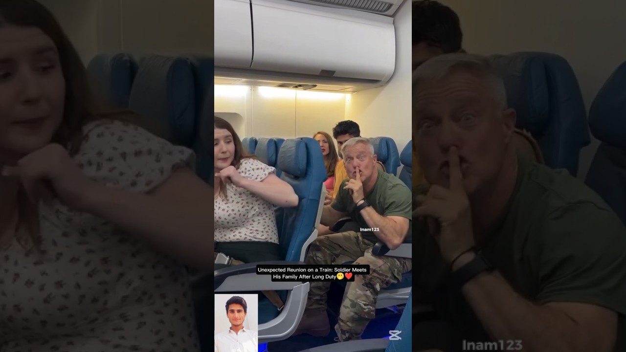 Unexpected Reunion on a Train: Soldier Meets His Family After Long Duty🫢❤️