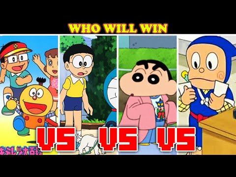 Doraemon VS Shinchan VS Kiteretsu VS Ninja Hattori||HINDI||Toon Smash||Who is Best||Comparison Video