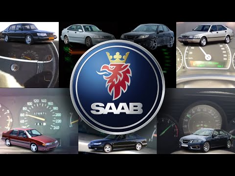 Saab 900 vs 9000 vs 9-3 vs 9-5 Acceleration Battle | 0-100