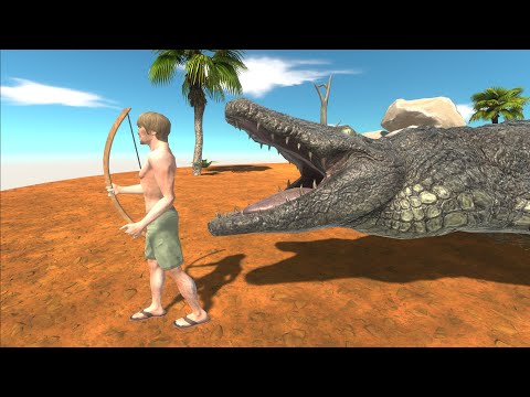 Humans Hunting Purussaurus - Animal Revolt Battle Simulator