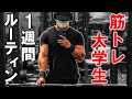範馬刃牙の体を目指し続けた大学生の最後の1週間ルーティン【卒業!】