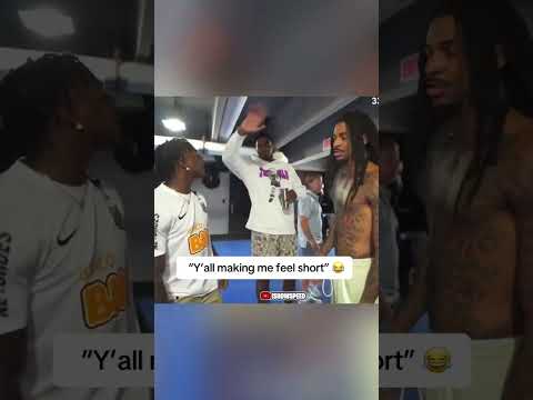 Speed felt short next to Ja Morant and Jaren Jackson Jr. 😂 (via @IShowSpeed/TT)