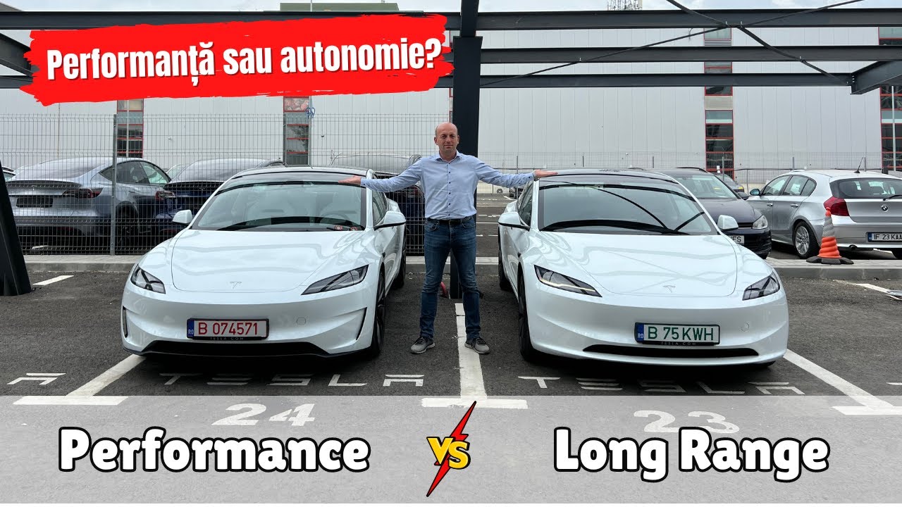 Tesla Model 3 Long Range versus Performance - test de consum