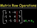 How To Perform Elementary Row Operations Using Matrices