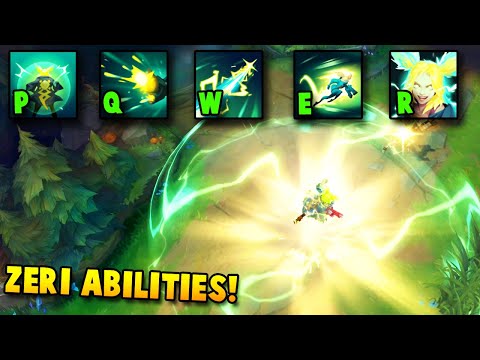 Zeri's Abilities finally Revealed! (Can hop over walls like Talon lol)