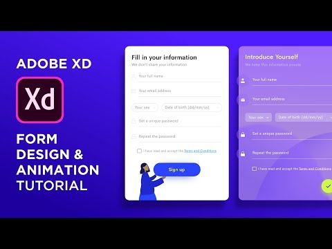 Form UI Design and Animations in Adobe Xd | Auto Animate | Design Weekly