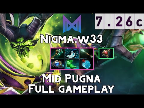 Pugna | Nigma.w33 | Mid Pugna Full Gameplay | 7.26c Full Gameplay