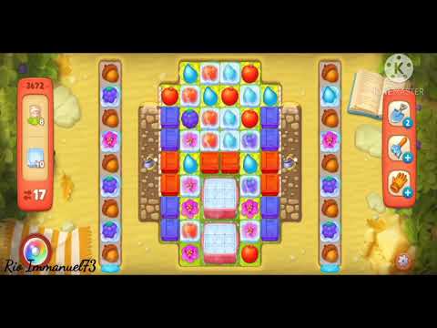 Gardenscapes level 3672 hard No Booster || Gameplay