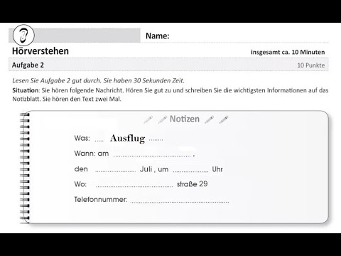 ÖSD A1 PART 2 - German listening task / preparation (new)