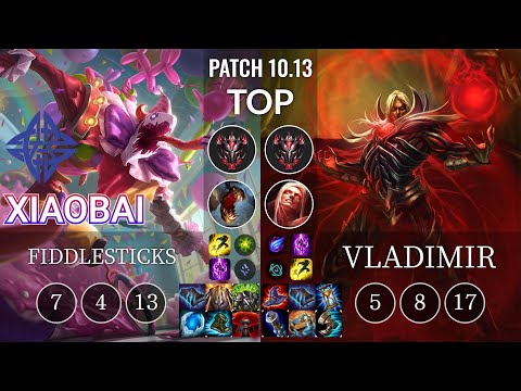 ES Xiaobai Fiddlesticks vs Vladimir Top - KR Patch 10.13