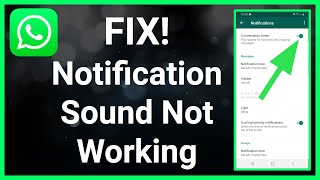 How To Fix WhatsApp Notification Sound Not Working On Android