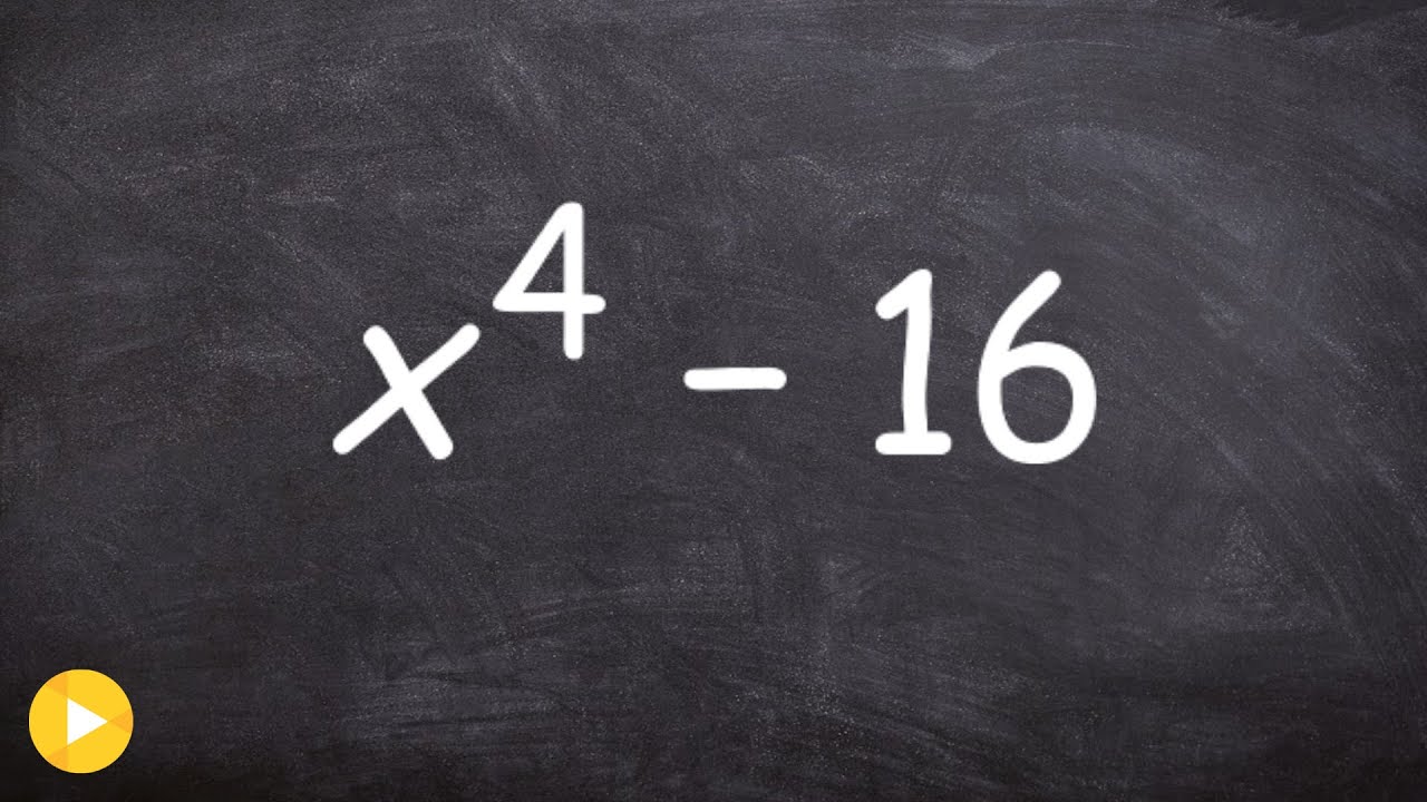 Watch video Factoring using difference of two squares to a power of 4 Now Factoring using difference of two squares to a power of 4