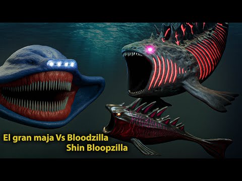 El Gran Maja vs Bloopzilla & Shin Bloopzilla 💀🦈 | Monster Battle Comparison!
