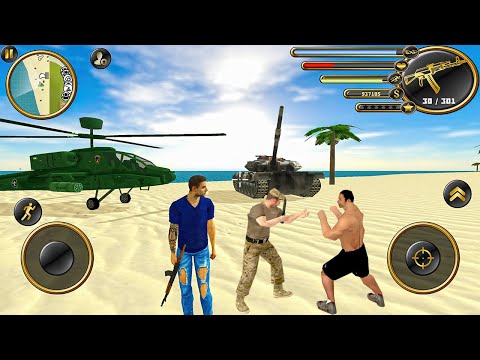 US Army Tank Helicopter Airplane and Motorbikes Open City Simulator - Android Gameplay