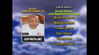 Joseph Winston James ~ Long Obituary