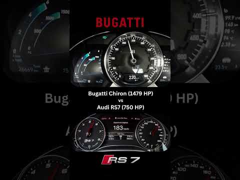 Bugatti Chiron vs Audi RS7 #streetracing #germancars #supercars #hypercars #autobahn #racing #cars
