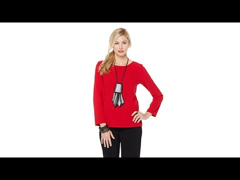 N. Natori Textured Crepe Top