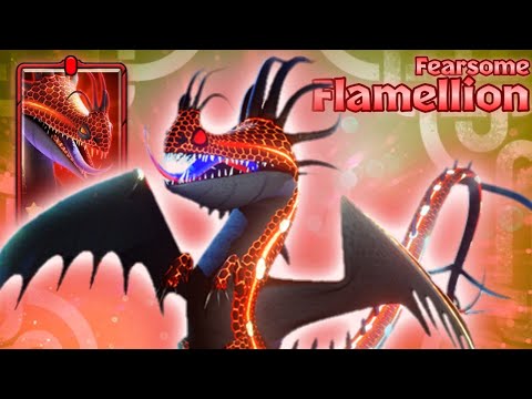 Fearsome Flamellion - 5-Star Red Premium Fireworm Queen | Dragons: Titan Uprising