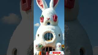 Nature Build : Rabbit transformed into a whimsical kindergarten #disney #adventure #ai