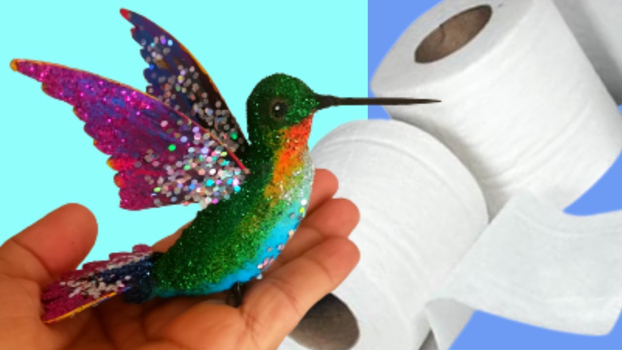 COLIBRI DE PAPEL HIGIENICO | HUMMINGBIRD TOILET PAPER | pájaros de papel | paper crafts | pajaritos