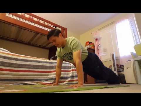 150 full range of motion floor push ups at one time to start the day!