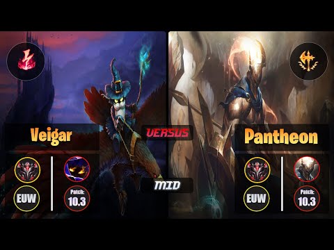 GrandMaster VEIGAR [Electrocute] (Mid) VS  PANTHEON - Grandmaster EUW Patch 10.3