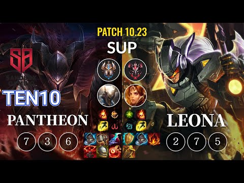 SB Ten10 Pantheon vs Leona Sup - KR Patch 10.23