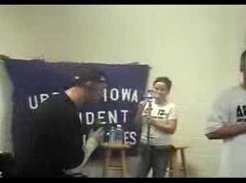 White Rapper Show freestyle at Upper Iowa University