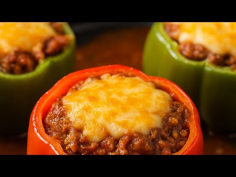 I Turned Leftover Sloppy Joe’s Into Stuffed Peppers—So Good! 😊