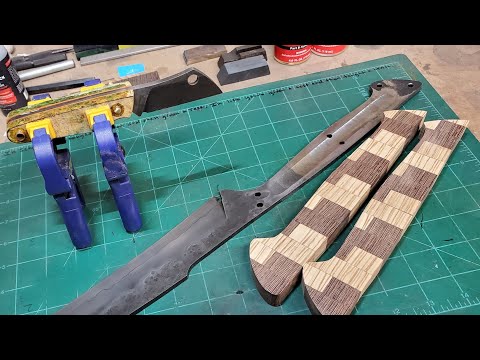 Attaching The Scales To The Mini EDC Cleaver | Daily Vlog | Knife Maker