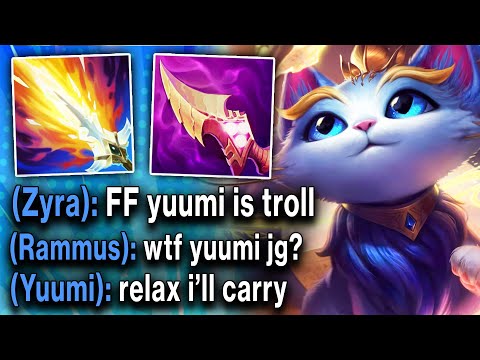 My whole team wanted to FF for picking Yuumi Jungle... but instead I carried them all