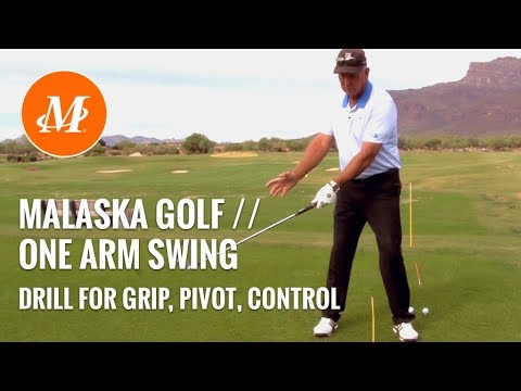 Malaska Golf // Full Swing Drill // One Arm, Grip, Momentum and Control