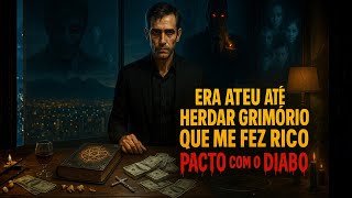 EU ERA ATEU ATÉ MEU AVÓ DISTANTE ME DEIXAR UM GRIMÓRIO ANTIGO QUE ME DEIXOU RICO