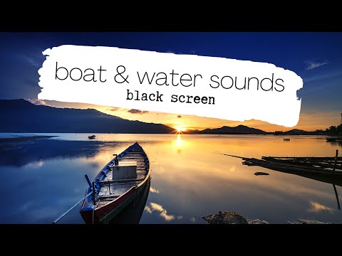 Trolling BOAT & WAVES White Noise ⦿ BLACK SCREEN Boat & Water Sounds