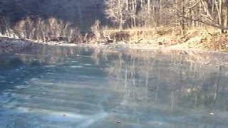 preview picture of video 'Three Creeks Conservation Area - Turkey Creek Frozen Over'