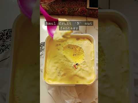 ice cream unboxing video | Amul Fruit 'N' nyt fantasy. New flavor.. #icecream #shorts #short #food