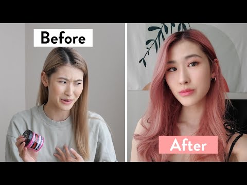 Dying My Hair Pink At Home | Manic Panic Cotton Candy...