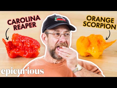 'Pepper X' Creator Ed Currie Tastes 10 Of The Hottest Peppers in the World | Epicurious